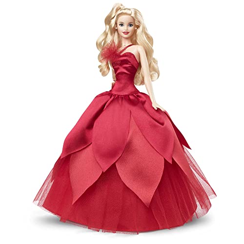 Barbie Signature 2022 Holiday Barbie Doll (Blonde Hair), 6 Years and Up., HBY03