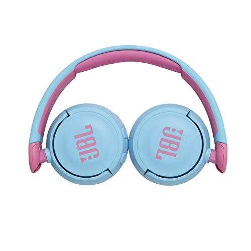 JBL Jr 310BT - Children's over-ear headphones with Bluetooth and built-in microphone, in blue and pink