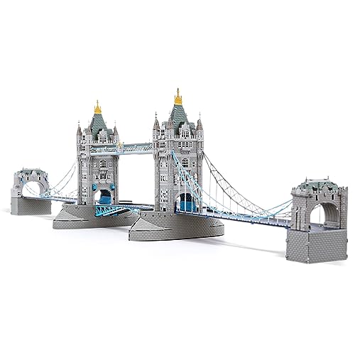 Fascinations Metal Earth Premium Series London Tower Bridge 3D Metal Model Kit Bundle with Tweezers