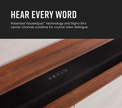 POLK Audio Signa S4 Soundbar with Wireless Subwoofer, eARC, True Dolby Atmos, Bluetooth, Ultra-Slim Sound Bar for TV with Wireless Sub, True 3D Surround Sound, Black