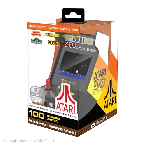 My Arcade Atari Micro Player Pro Portable Retro Arcade 100 Games