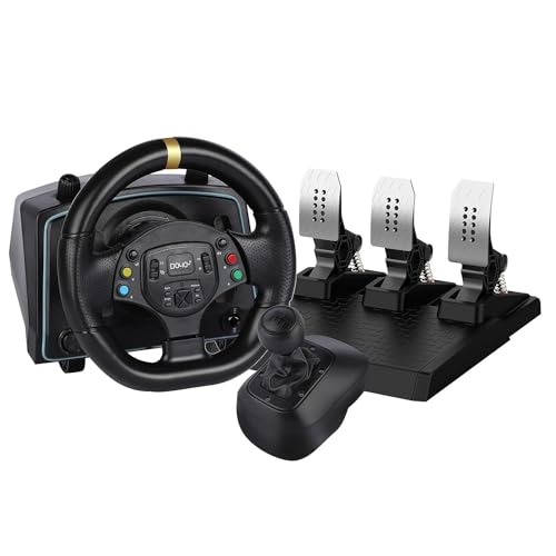 DOYO Gaming Steering Wheels 1080° Driving Sim Car Simulator with Pedals Clutch Paddle Gear Shifters for Xbox One/Xbox Series X/PS4/PS3/PC/Xinput/Xbox 360/Switch/Android