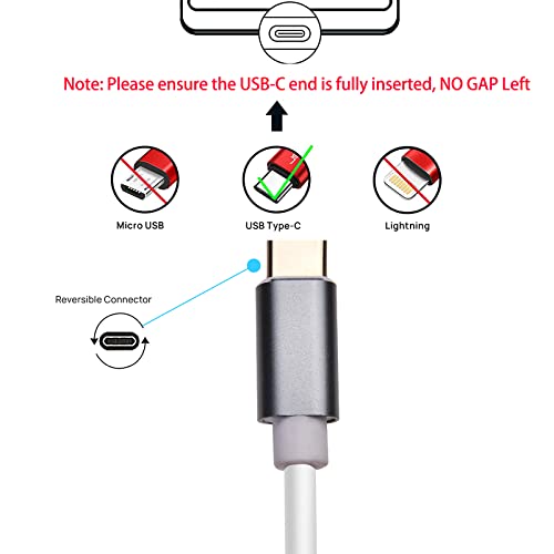 Powboro USB C Mini Keyboard Compact Small Slim Wired Keyboard USB-C Connection,Ultra Thin Design 78 Scissor Keys for Andriod, Computer, Laptop, PC,Desktop (White)