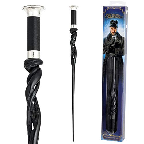 The Noble Collection - Albus Dumbledore Wand In A Standard Windowed Box - 16in (40cm) Wizarding World Wand - Fantastic Beasts Film Set Movie Props Wands