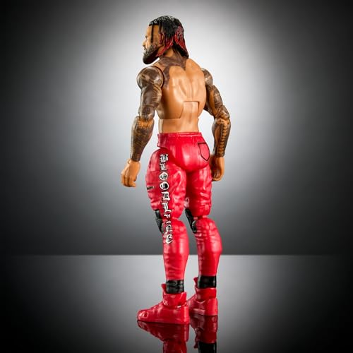 WWE Elite Action Figure & Accessories, 6-inch Collectible Jimmy Uso with Articulation, Life-Like Look & Swappable Hands, HTX30