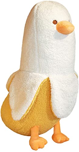 Annco Cute Banana Duck Plush Soft Toys, Stuffed Animals Duck, Soft Long Body Hugging Pillow Gifts, Cozy Duck Plushie Stuffed Animal for Girls and Boys