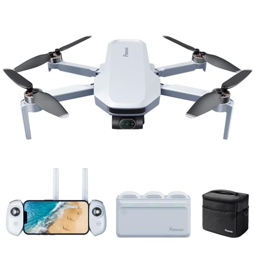 Potensic ATOM Combo 4K GPS Drone, 3-Axis Gimbal, 6KM Transmission <249g, 32-min per Battery, 3 Inteligente Batteries & Charging Hub, Visual Tracking/QuickShots/RTH, FPV Drone for Adult & Beginner