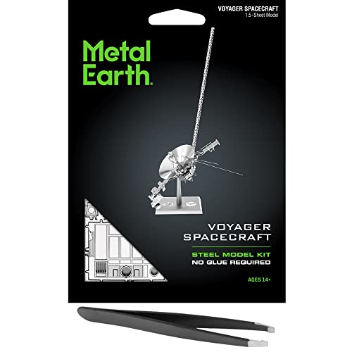 Metal Earth Voyager Spacecraft 3D Metal Model Kit Bundle with Tweezers Fascinations