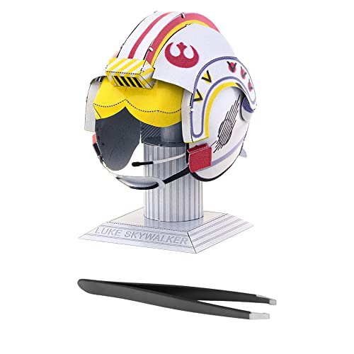Metal Earth Star Wars Luke Skywalker Helmet 3D Metal Model Kit Bundle with Tweezers Fascinations