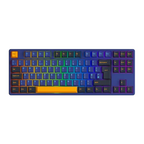 Akko 5087B Plus Horizon Mechanical Gaming Keyboard Multi Modes (BT5.0/2.4Ghz/Type C) Compact Keyboard with 5 Pin Hot Swappable, PBT Double Shot Cherry Keycaps, UK Layout Programmable Macros