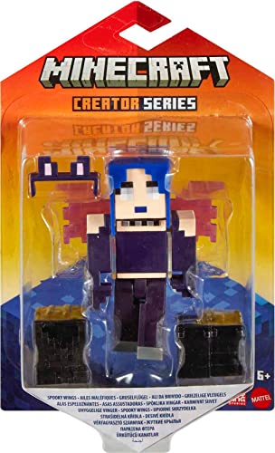 Minecraft Creator Series Spooky Wings Figure, Collectible Building Toy, 3.25-inch Action Figure with Accessories, Gift for Ages 6 Years & Older