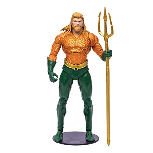 McFarlane Toys, DC Multiverse Aquaman 7-inch Action Figure with 22 Moving Parts, Collectible DC Endless Winter Figure with Unique Collector Character Card – Ages 12+