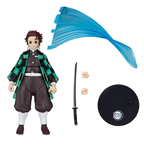 McFarlane Toys, Demon Slayer 7-inch Slayer Tanjiro Action Figure, Netflix Demon Slayer Anime Series Collectible Figure with Collectors Stand Base - Ages 12+