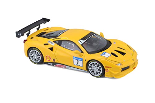 Bburago B18-36306 43 Ferrari Racing 488 Challenge, Yellow