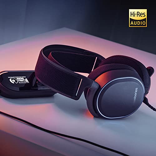 SteelSeries Arctis Pro + GameDAC Wired Gaming Headset - Certified Hi-Res Audio - Dedicated DAC and Amp - for PS5/PS4 and PC - Black