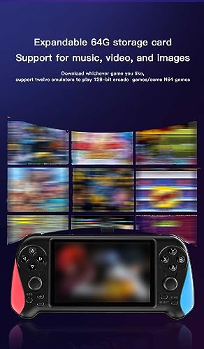 Handheld Game Console,Built In 14000+ Games,3.5'' Screen Retro Game Console, 1.3GHZ Quad-Core Processor,5000mAh Rechargeable Hand Held Game Consoles Support Video Music E-Book