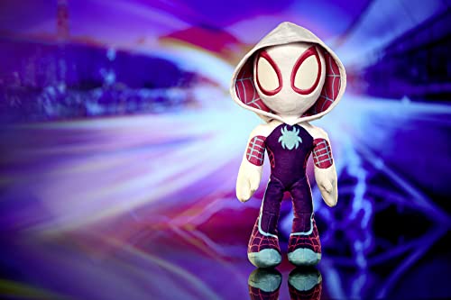 Spiderverse Ghost Spider Action Figure 25 cm Soft Toy with Glow in the Dark eyes