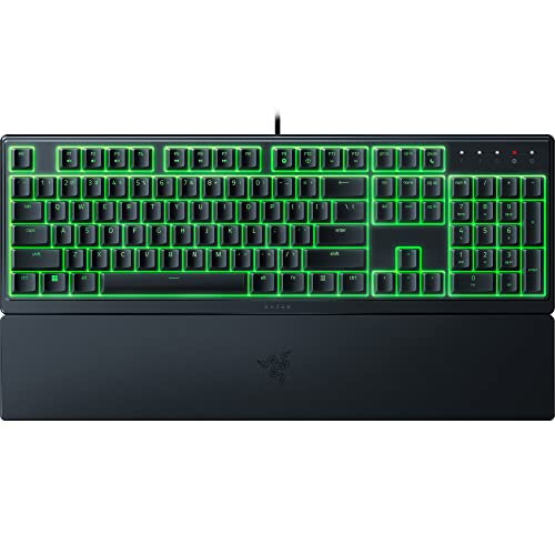 Razer Ornata V3 X - Low Profile Gaming Keyboard (Silent Membrane Switches, UV-Coated Keycaps, Durable, Spill-Resistant Design, Ergonomic Writst Rest) UK Layout | Black