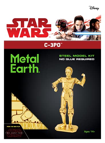 Metal Earth Star Wars C-3PO 3D Metal Model Kit Bundle with Tweezers Fascinations