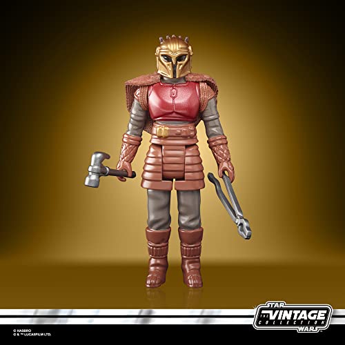 Star Wars Hasbro Retro Collection The Armorer Toy 9.5-cm-Scale The Mandalorian Collectible Action Figure, Toys for Kids Ages 4 and Up, Multicolor, F4458