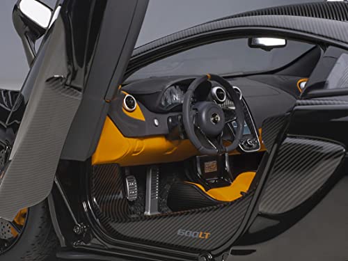 Auto Art Models McLaren 600LT Onyx Black and Carbon 1/18 Model Car by Autoart 76081