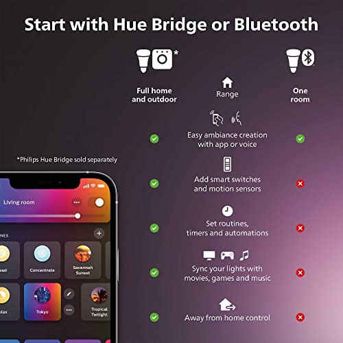 Philips Hue Play Gradient PC Lightstrip [for 32 - 34 Inch Screens] LED Smart Lighting. Sync for Entertainment, Gaming and Media