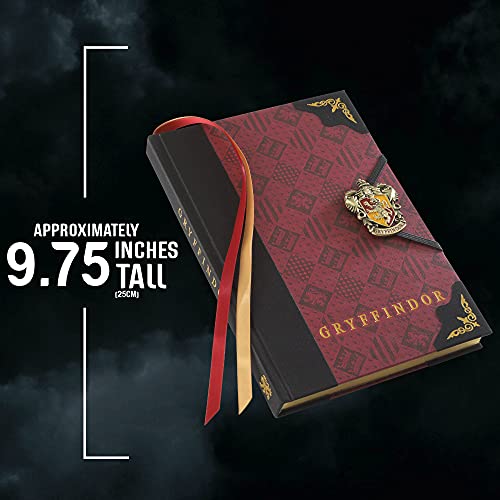 The Noble Collection Harry Potter Gryffindor Journal - 9.75in (25cm) Hardbound Lined with Gilded Edges and Die Cast Enameled Crest - Officially Licensed Film Set Movie Props Gifts