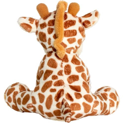 Suki Baby Small Bing Bing Soft Boa Plush Rattle with Embroidered Accents (Giraffe)