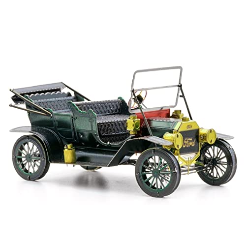 Fascinations Metal Earth 1908 Ford Model T Dark Green 3D Metal Model Kit Bundle with Tweezers