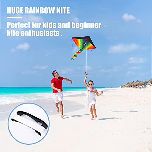 Nazano 3 Pack Kites - kites for children and adults, Large Rainbow Kids Kite Butterfly Kites Red Mollusc Octopus for Outdoor Game Activities, Beach Games Great Gift to Boys Girls Age 3 4 5 6 and Up