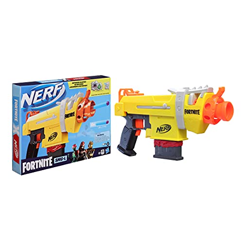 Nerf Fortnite SMG-L Motorized Blaster - Includes 3 Targets - with 6-Dart Clip Magazine and 6 Nerf Elite Darts