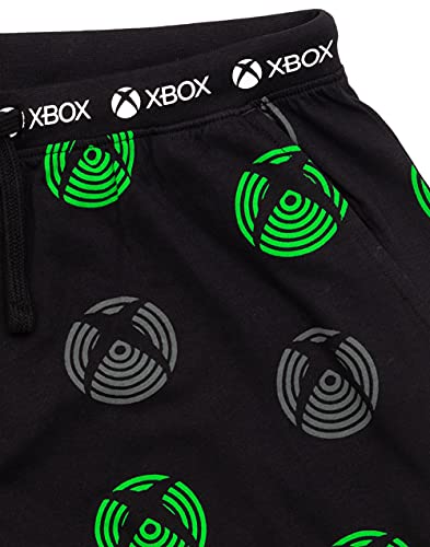 Xbox Lounge Pants For Men | Adults Green Black Drawstring Pockets Pyjamas Trousers | Game Console Pjs Merchandise Gifts XXL