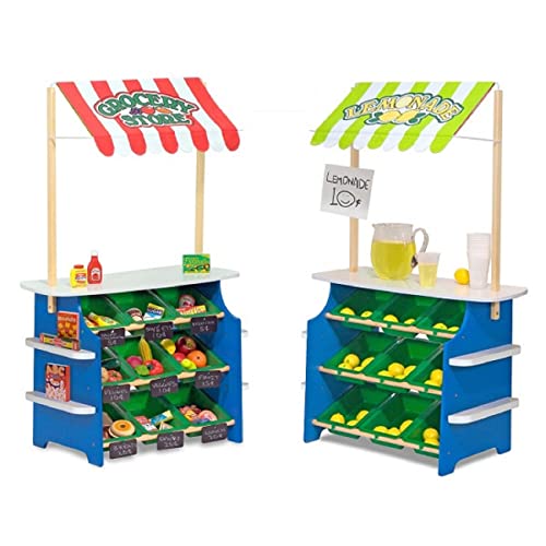 Melissa & Doug Grocery Store / Lemonade Stand | Pretend Play Toy | Large Playset | 3+ | Gift for Boy or Girl