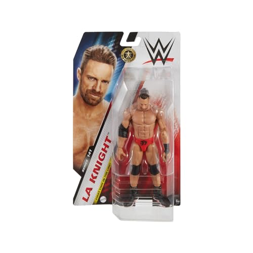 WWE Action Figure, 6-inch Collectible LA Knight with 10 Articulation Points & Life-Like Look, HTW17