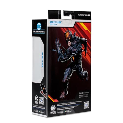 McFarlane Toys, DC Multiverse 7-inch Dark Flash Action Figure, Collectible DC The Flash Movie Figure with Unique Collector Character Card – Ages 12+