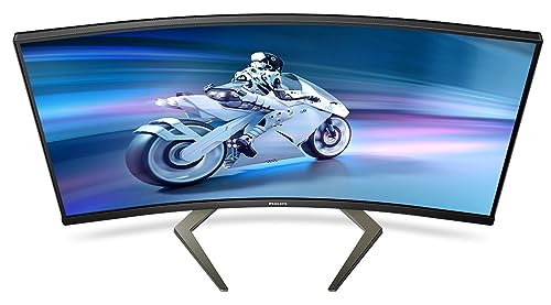 PHILIPS Evnia 32M1C5200W - 32 Inch FHD Curved Gaming Monitor, 240Hz, 0.5ms, VA, Low Input Lag, Height Adjust, Smart Image (1920 x 1080, 300 cd/m², HDMI 2.0 / DisplayPort 1.4)