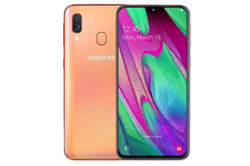 Samsung Galaxy A40 64 GB Android Dual-SIM 5.9 Inch Smartphone - Coral (UK Version) (Renewed)