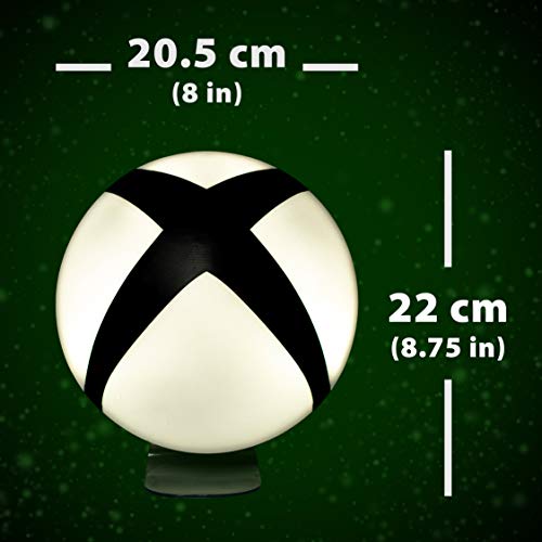 Paladone Xbox Lamp | 3D Iconic Night Light USB Or Battery Powered | Ideal for Bedrooms, Office, Study, Dining Room Logo | ABS Plastic, Black/White