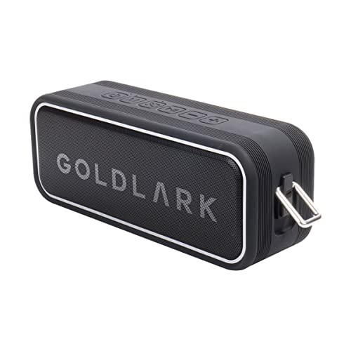 GOLDLARK Bluetooth Speaker 40W with 3D Theatre Surround Sound, IPX7 Waterproof, Extra Bass, TF Card Playback and Mic for Hands-free Phone Call.