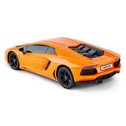 CMJ RC Cars™ Lamborghini Aventador Officially Licensed Remote Control Car 1:18 Scale Working Lights 2.4Ghz Orange