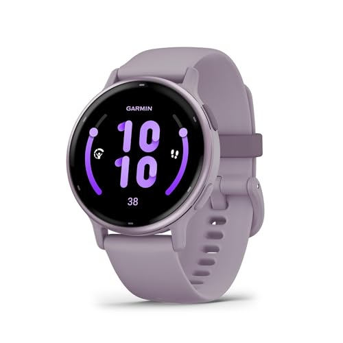 Garmin Vivoactive 5 AMOLED GPS Smartwatch with All-day Health Monitoring and Music, Metallic Orchid Aluminium Bezel with Orchid Case and Silicone Band