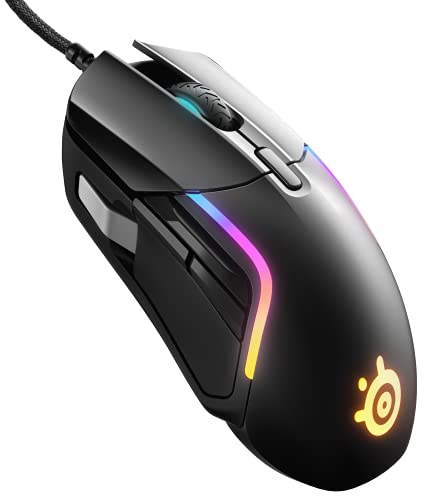 SteelSeries Rival 5 - Gaming Mouse – FPS, MOBA, MMO, Battle Royale – 18,000 CPI TrueMove Air Optical Sensor – 9 Programmable Buttons – 85 g Competitive Weight, Black