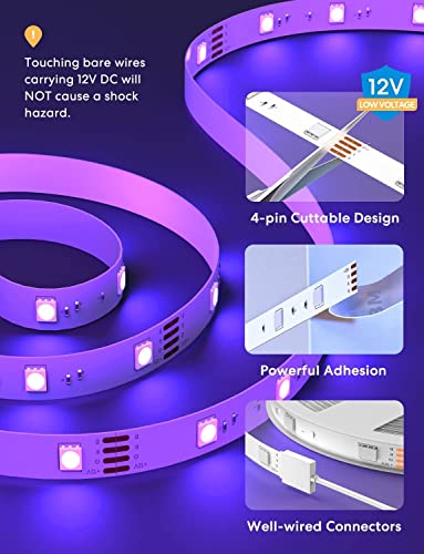 meross Smart Strip Light 5M LED Light Strip Compatible with Apple HomeKit Alexa Voice and Remote Control, RGBWW Color Changing LED Strips for Home, Indoor, 5m (16.4ft)