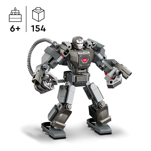 LEGO Marvel War Machine Mech Armour, Buildable Toy Action Figure for Kids with 3 Stud Shooters, Legendary Character from the MCU, Gifts for Boys and Girls Aged 6 Plus Years Old 76277