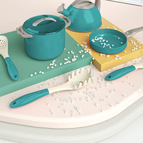 32pcs Kitchen Toys Set, Children Role Play Kitchen Pretend Toys, Cookware Cooking Utensils Pan Toys Kit, Kitchen Accessories Cooking Pots and Pans, Great Gifts for Boys Girls 3 4 5 6 Years Old Green