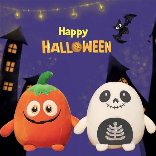 Halloween Pumpkin Pillow Plush Toys Stuffed Doll,20cm Cute Pumpkin Pillow Plush Pillow Doll Halloween Soft Toy,Cartoon Halloween Stuffed Animal Toy Pumpkin Pillow Plushies Doll,Halloween Cuddly Toys