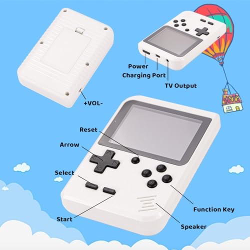 Kids Mini Handheld Video Game Console with 400 Retro Classical FC Game for Boy Girl, 2.8 Inch, Rechargeable Battery, Christmas Birthday Gift Present for Adult Kids