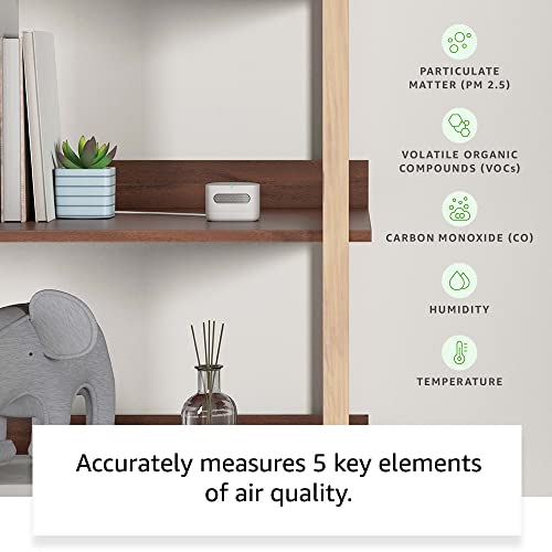 Amazon Smart Air Quality Monitor | Know your air, Works with Alexa, Certified for Humans device