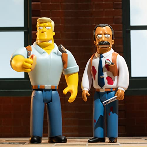 SUPER7 - Super 7 McBain The Simpsons Reaction Action Figure 3.75in, Multicolor (RE-SIMPW01-MCP-)