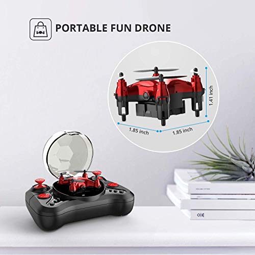 Holyton HT02 Mini Drone for Kids Beginners, Easy Pocket RC Quadcopter with Altitude Hold, 3D Flips, 3 Speed Modes, 3 Batteries, Headless Mode, Protection Guards and Emergency Stop, Gift for Boys Girls